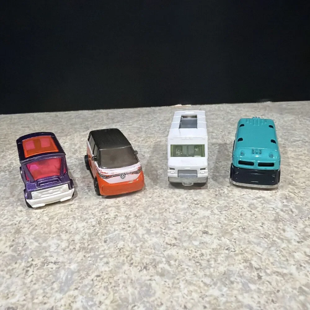 Hot Wheels Collectible Vehicles-VW Buzz, Frozen Treats,Gold Coast Bus,Agave Acre